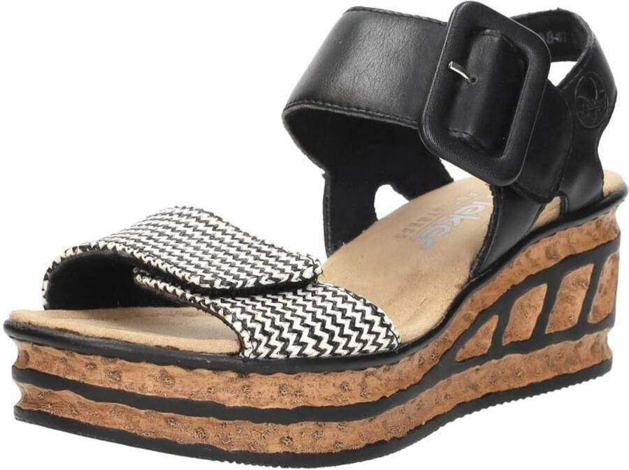 Rieker Sandalen met sleehak 68172-00 - Foto 3