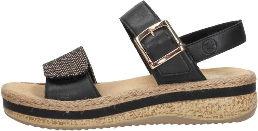 Rieker Sandalen zwart Synthetisch Dames - Foto 5