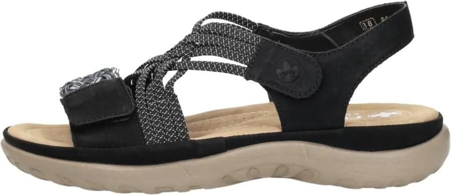 Rieker Sandalen zomerschoen sandaal sleehak met gevlochten bandage - Foto 11