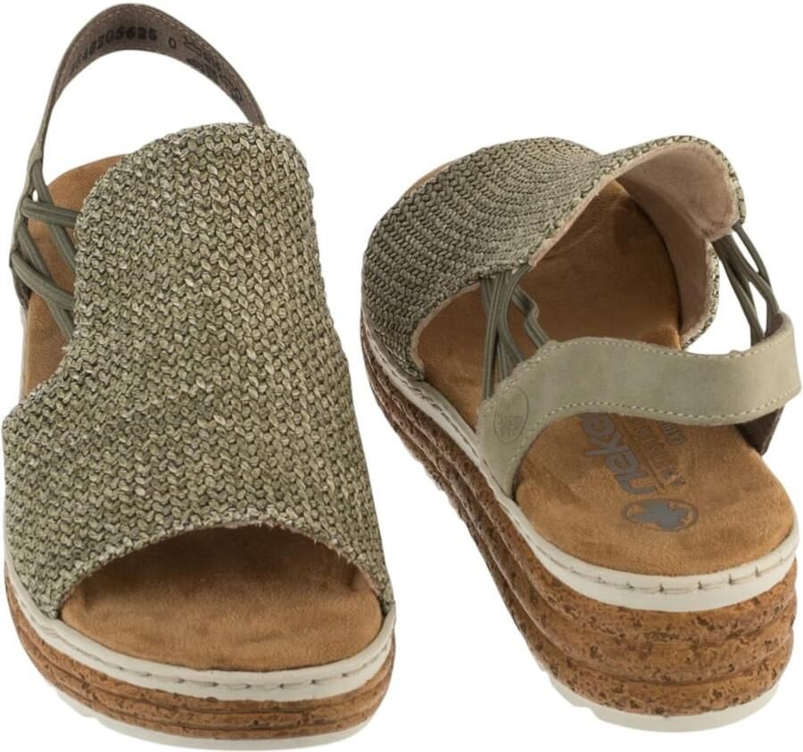 Rieker Santiago-sandalen met plateauzool en elastiek - Foto 4