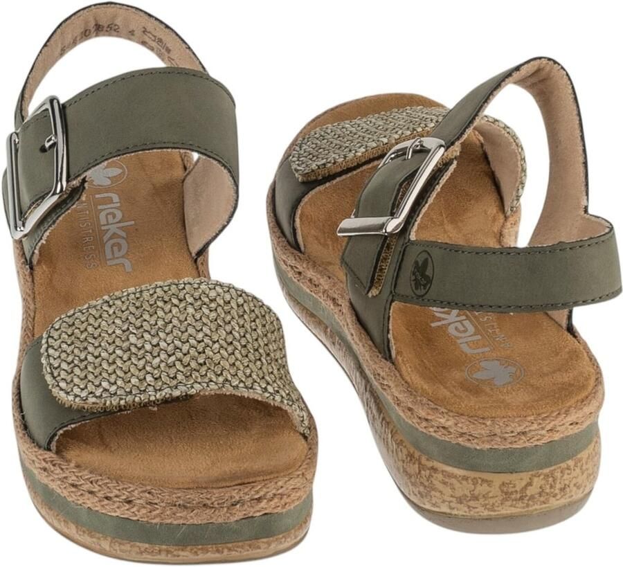Rieker Sandaal 'Rimo-Sandalen aus Leder mit Keilabsatz' groen - Foto 12