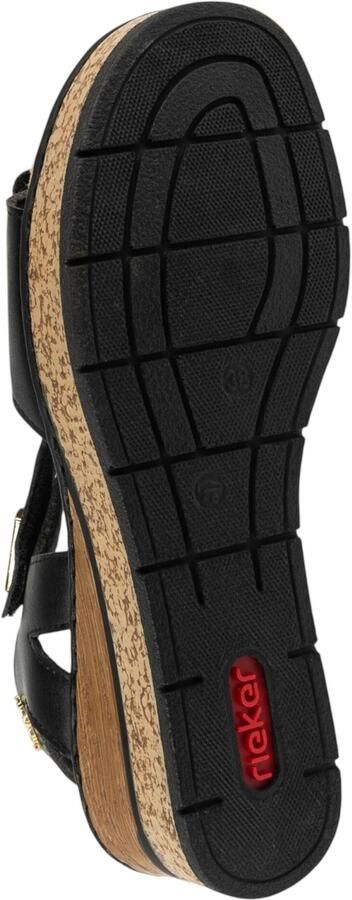 Rieker Sandalen met sleehak 63781-00 - Foto 4