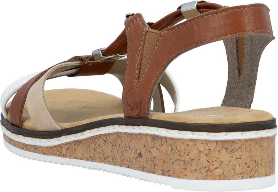 Rieker Sandalen zomerschoen sandaal sleehak met accessoires versierd - Foto 5