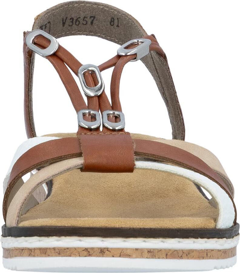 Rieker Sandalen zomerschoen sandaal sleehak met accessoires versierd - Foto 4