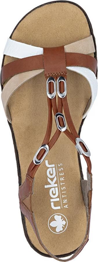 Rieker Sandalen zomerschoen sandaal sleehak met accessoires versierd - Foto 9