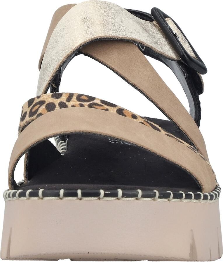 Rieker Sandalen met riem beige donkerbeige zilver - Foto 5