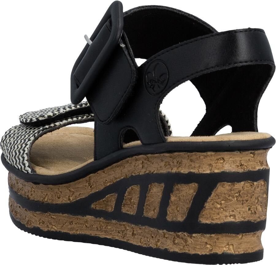 Rieker Sandalen met sleehak 68172-00 - Foto 5