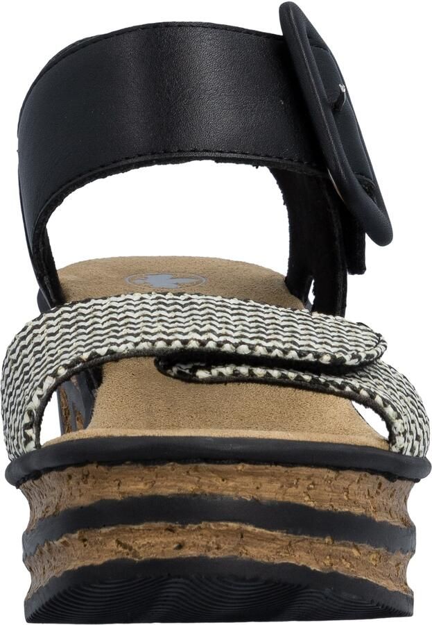 Rieker Sandalen met sleehak 68172-00 - Foto 8