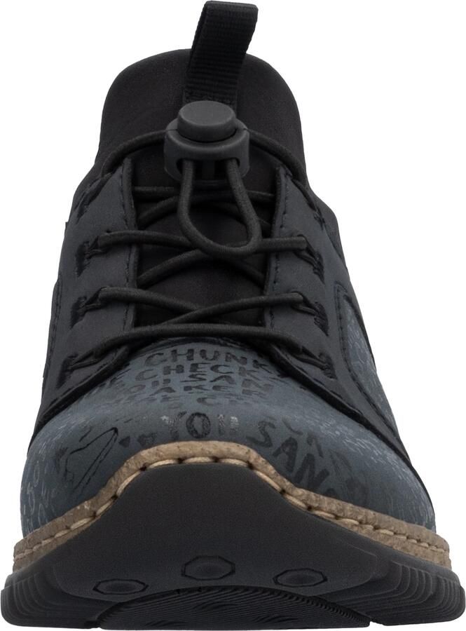 Rieker Slip-on sneakers instapschoen vrijetijdsschoen lage schoen met praktische aanhaallussen - Foto 5