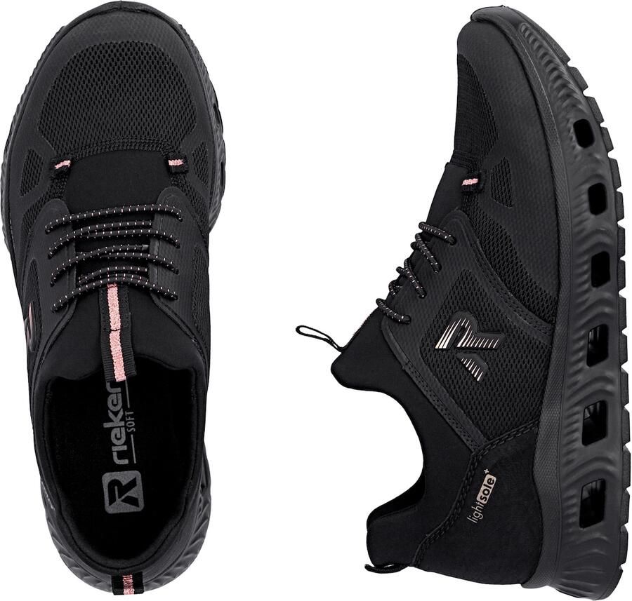 Rieker Dames Slippers Sneaker Vegan MemoSoft Elastisch M6078-00 Black - Foto 6