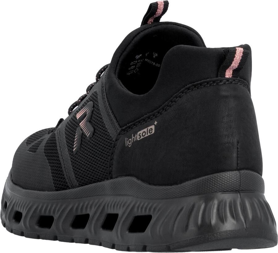 Rieker Dames Slippers Sneaker Vegan MemoSoft Elastisch M6078-00 Black - Foto 4
