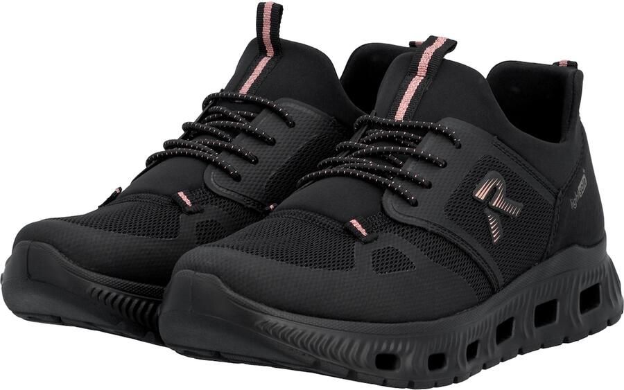 Rieker Dames Slippers Sneaker Vegan MemoSoft Elastisch M6078-00 Black - Foto 2