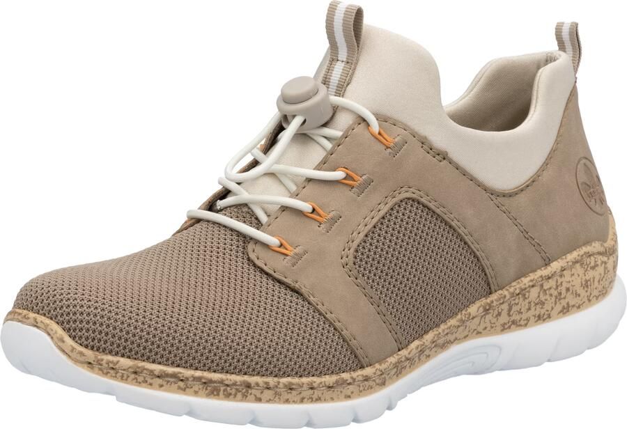 Rieker Slip-on sneakers instapschoen lage schoen slipper vrijetijdsschoen met elastische instap - Foto 4