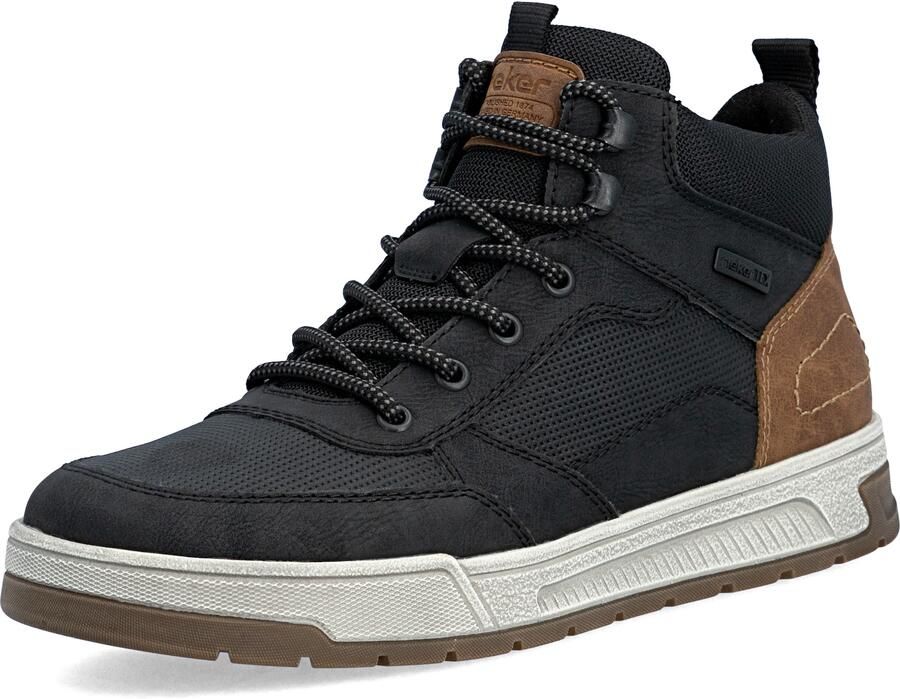 Rieker Sneakers hoog bruin zwart