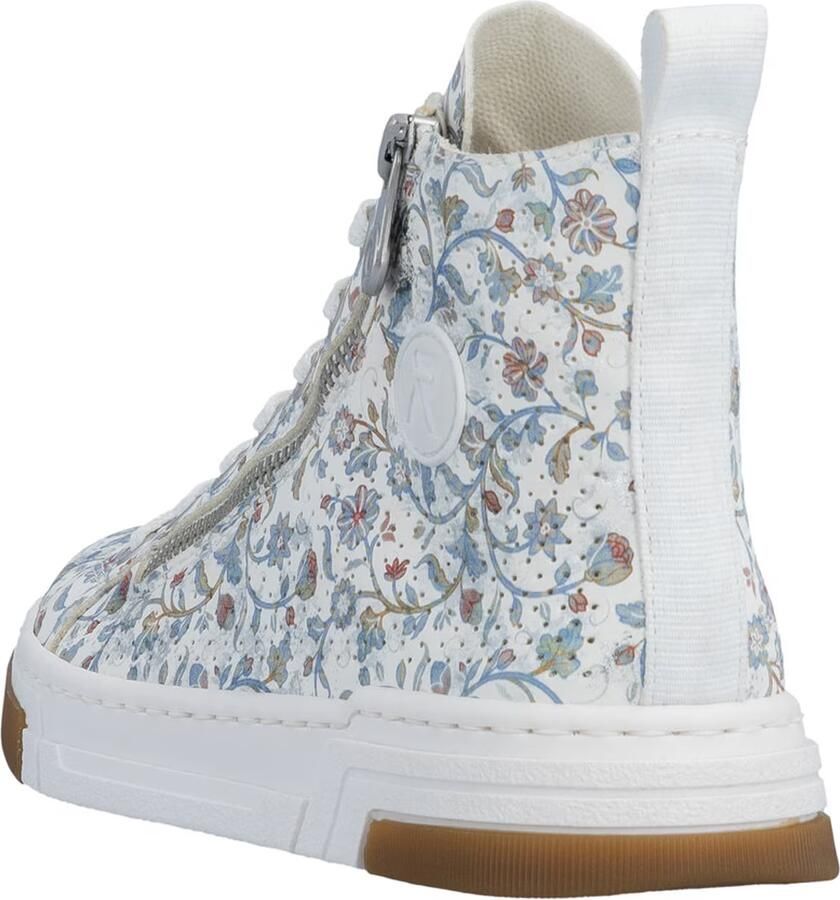 Rieker Sneakers hoog lichtblauw bruin wit - Foto 7