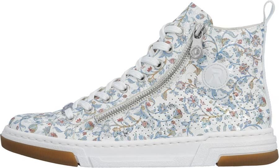 Rieker Sneakers hoog lichtblauw bruin wit - Foto 9