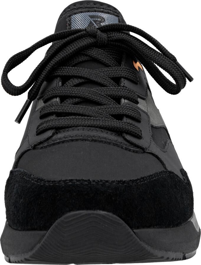 Rieker Sneakers laag antraciet lichtgrijs oranje zwart - Foto 3