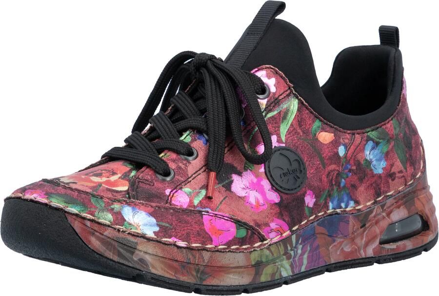 Rieker Sneakers laag blauw pink donkerroze zwart - Foto 5