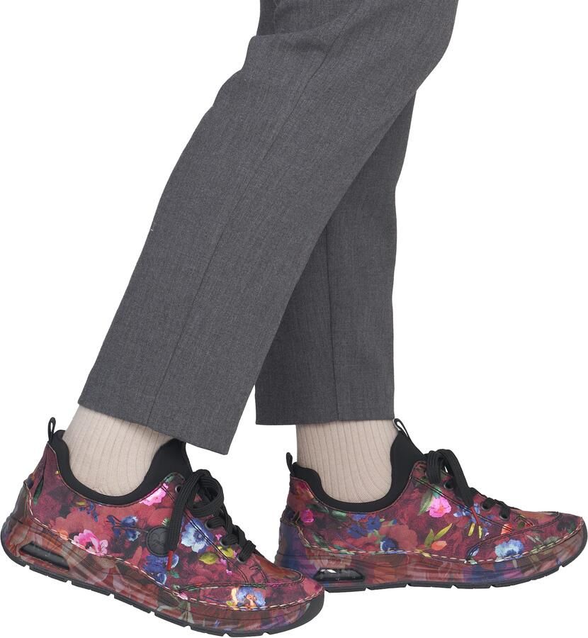 Rieker Sneakers laag blauw pink donkerroze zwart - Foto 4