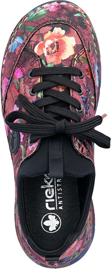 Rieker Sneakers laag blauw pink donkerroze zwart - Foto 3
