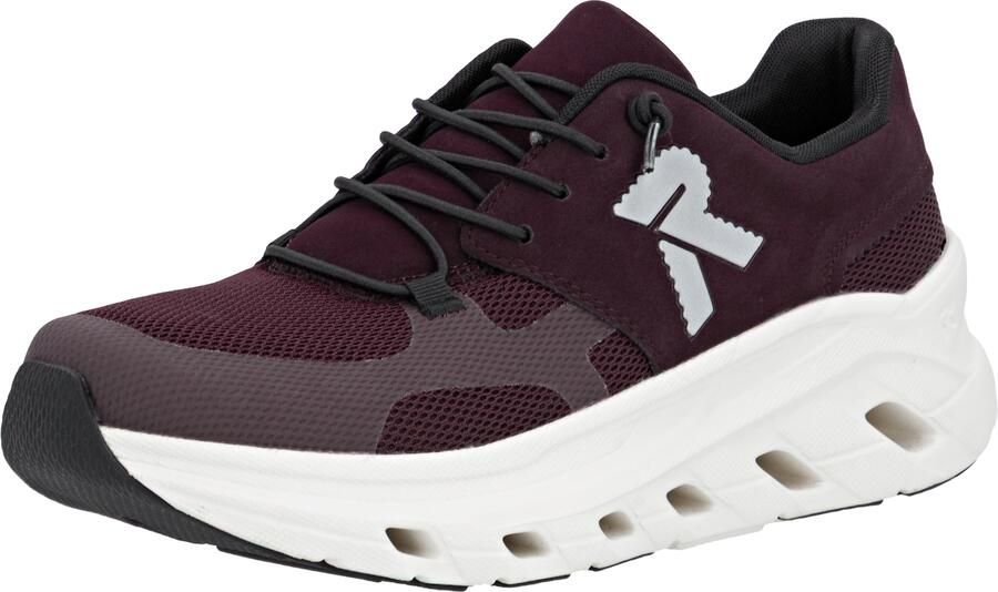 Rieker Sneakers laag bordeaux wit