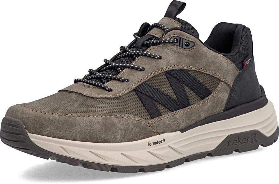 Rieker Sneakers laag bruin olijfgroen zwart - Foto 3