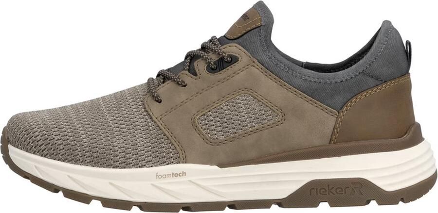 Rieker Sneakers laag bruin taupe donkergrijs - Foto 4