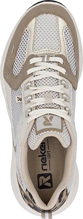Rieker Sneakers laag crème brokaat zwart - Foto 8