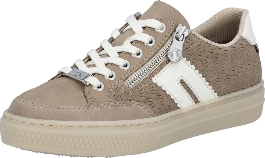 Rieker Sneakers laag donkerbeige wit - Foto 6