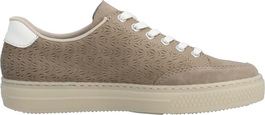 Rieker Sneakers laag donkerbeige wit