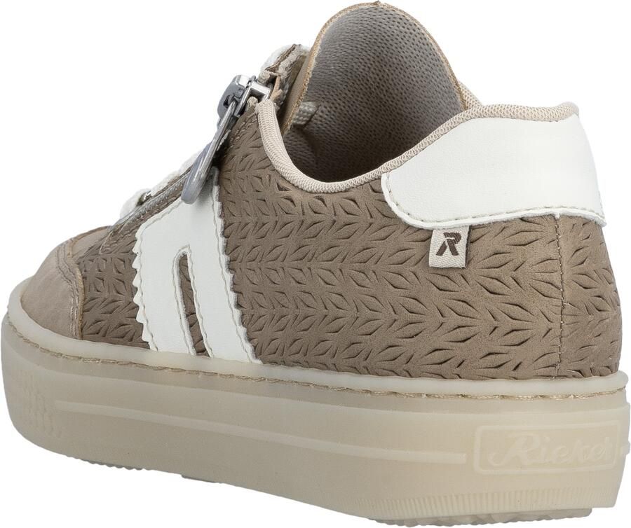 Rieker Sneakers laag donkerbeige wit - Foto 7