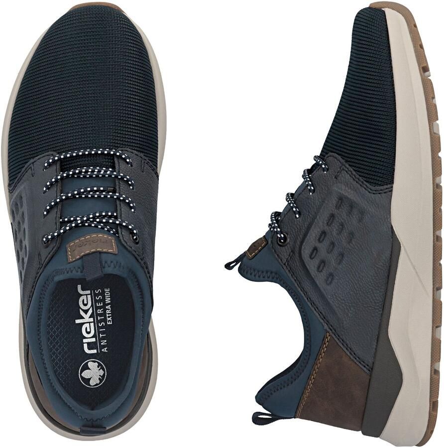 Rieker Heren Slipper Extra Wijd Elastiek 06058-14 Blauw - Foto 4