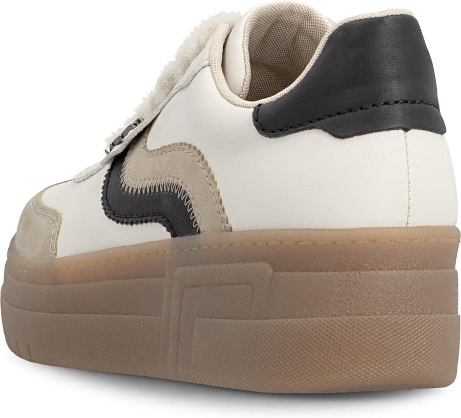 Rieker Sneakers laag ecru sand zwart - Foto 3