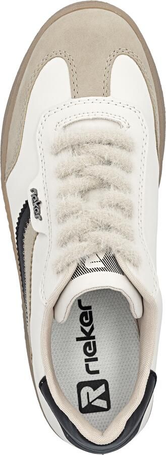 Rieker Sneakers laag ecru sand zwart - Foto 6