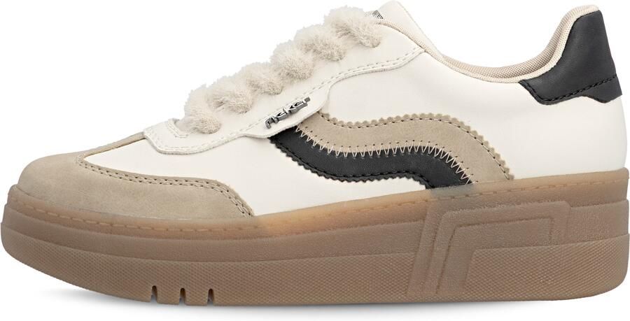 Rieker Sneakers laag ecru sand zwart - Foto 4