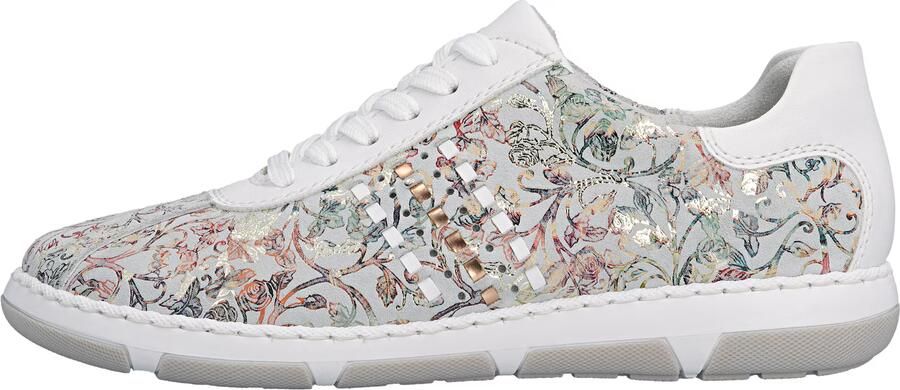 Rieker Sneakers laag goud groen mandarijn wit - Foto 8