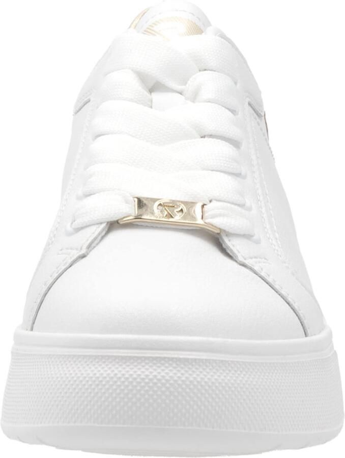 OTTO RIEKER Sport Plateausneakers veterschoen lage schoen vrijetijdsschoen metallic-accent op de hiel - Foto 3