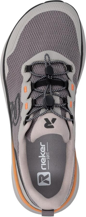 Rieker Sneakers laag grijs greige zwart - Foto 6