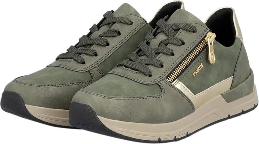 Rieker Sneakers vrijetijdsschoen veterschoen halfschoen met modieuze accenten - Foto 2