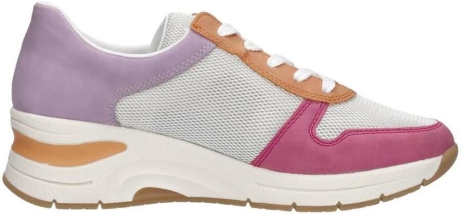 Rieker Sneakers met sleehak Vegan verwijderbare zachte inlegzool vrijetijdsschoen halfschoen veterschoen