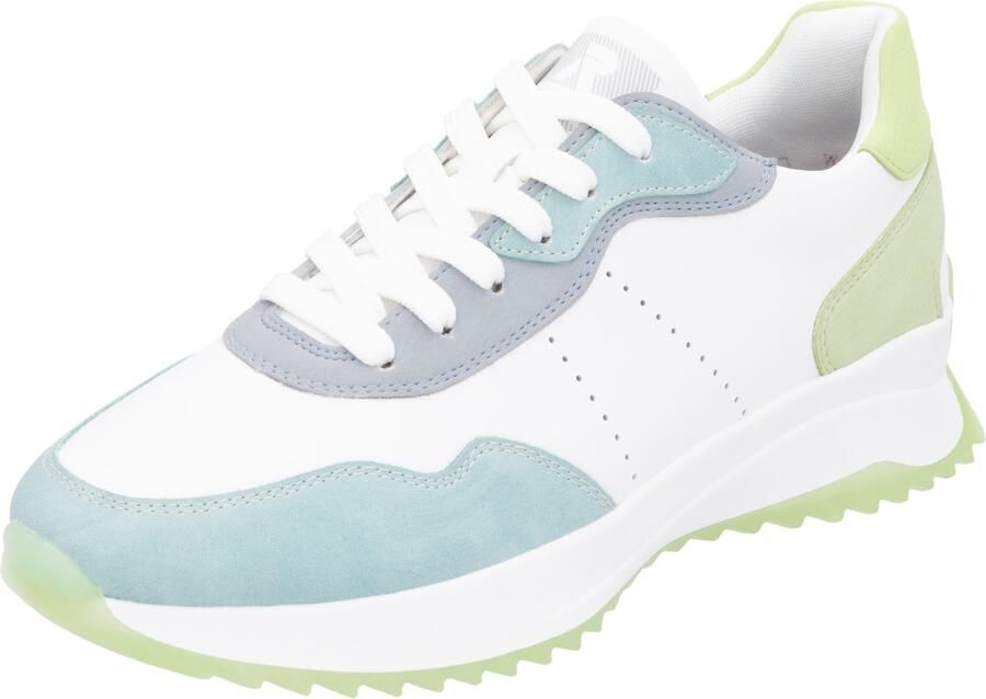 Rieker Sneakers laag lichtblauw lichtgroen wit - Foto 2