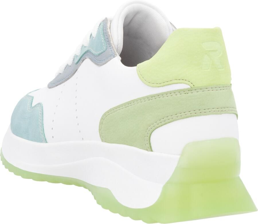 Rieker Sneakers laag lichtblauw lichtgroen wit - Foto 4