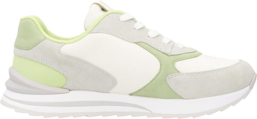Rieker Sneakers laag lichtgrijs lichtgroen wit - Foto 4