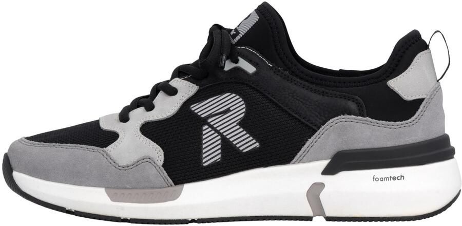 Rieker Sneakers laag lichtgrijs zwart
