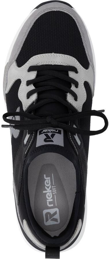 Rieker Sneakers laag lichtgrijs zwart - Foto 5