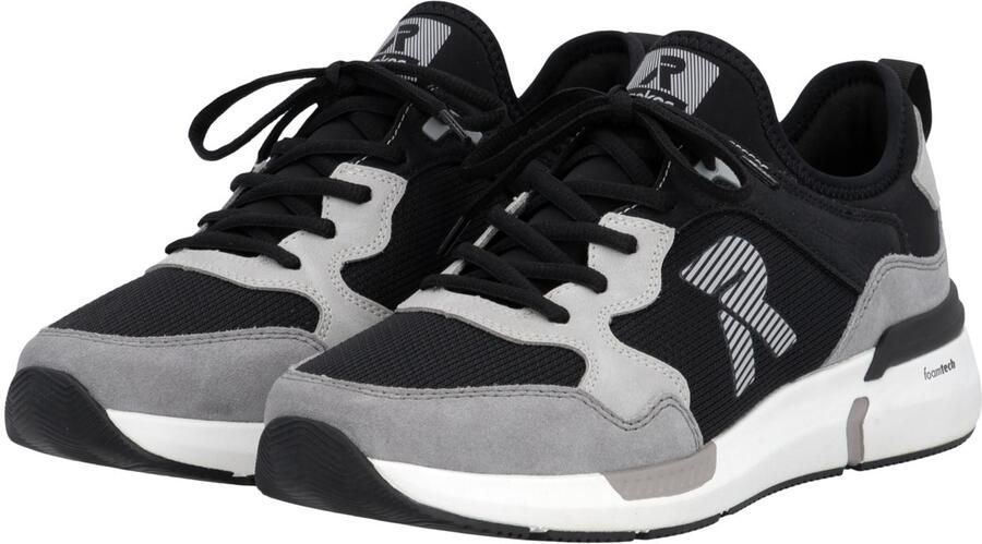 Rieker Sneakers laag lichtgrijs zwart - Foto 3