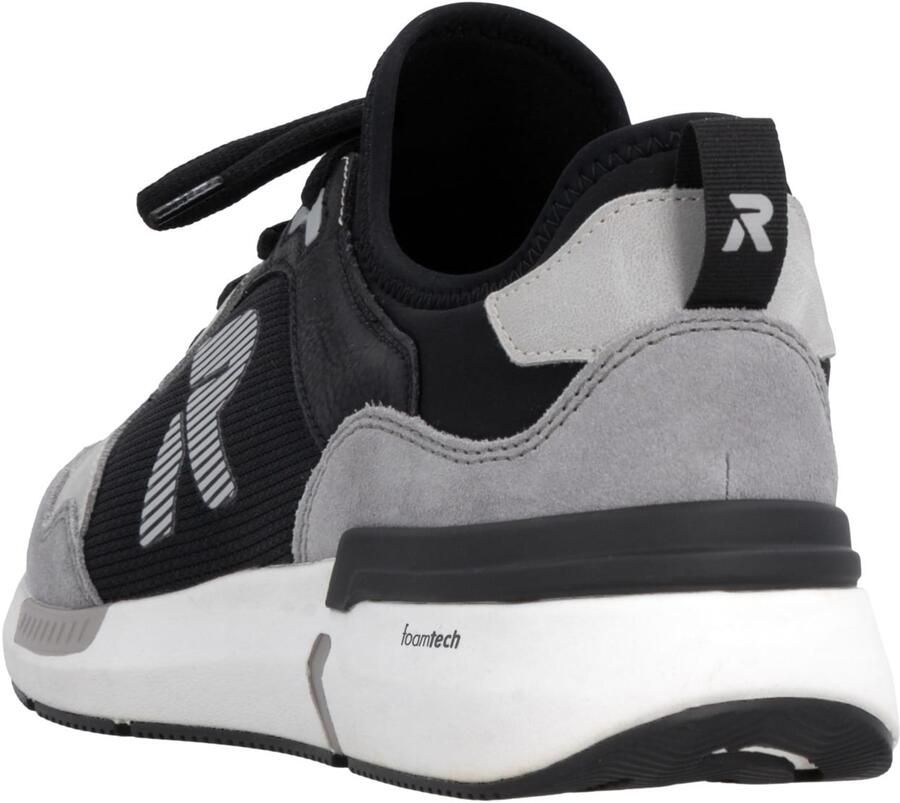 Rieker Sneakers laag lichtgrijs zwart - Foto 2