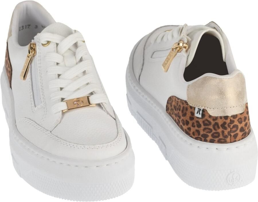Rieker Dames Sneaker Low Sportschoen Vegan Memory-Foam M1900-80 White - Foto 6