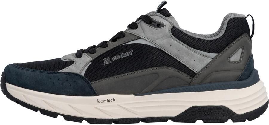 Rieker Sneakers laag navy lichtgrijs donkergrijs zwart - Foto 5