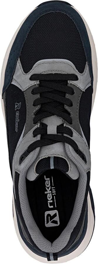 Rieker Sneakers laag navy lichtgrijs donkergrijs zwart - Foto 3